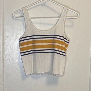 Pacsun Basics Striped Cropped Tank Top